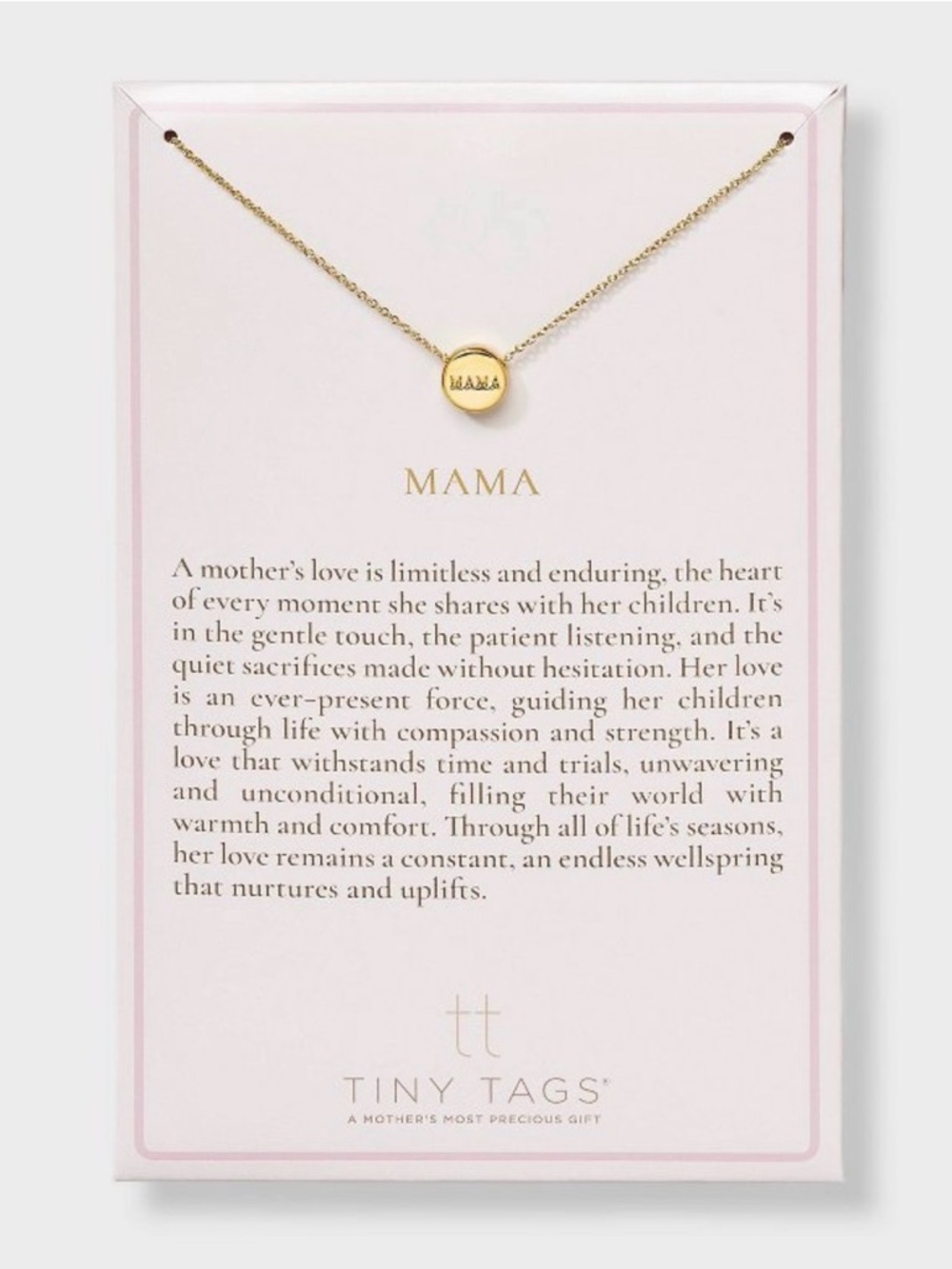 Rare Tiny Tags Gold-tone 'Mama' Necklace